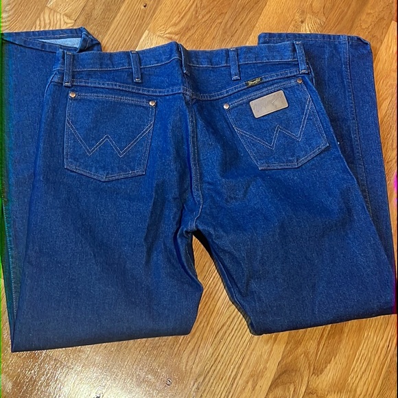 Mens Wrangler Cowboy Cut Patch Jeans - Picture 3 of 3